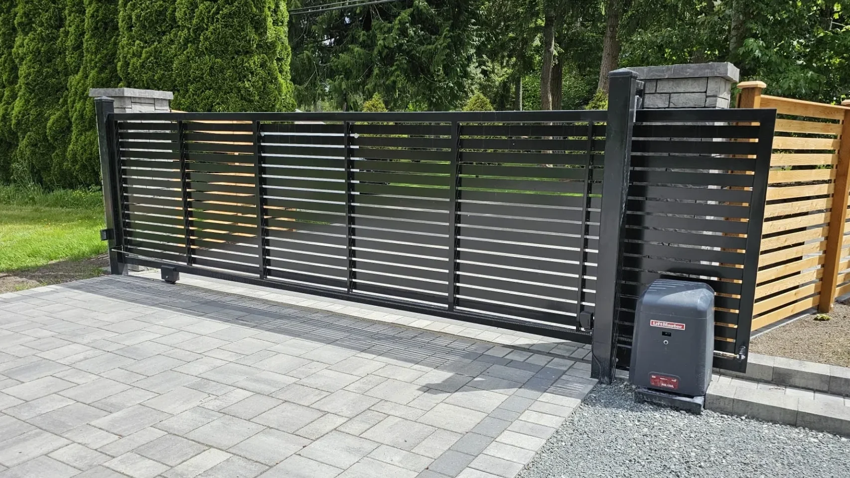 automatic Driveway privacy gate for residential entrance in florida