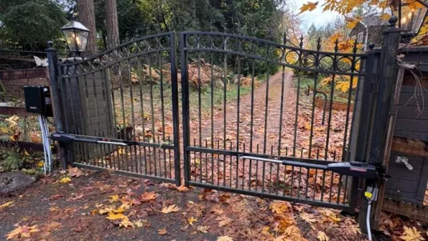 Wrought iron driveway gate by Sunny Automatic Gates FL