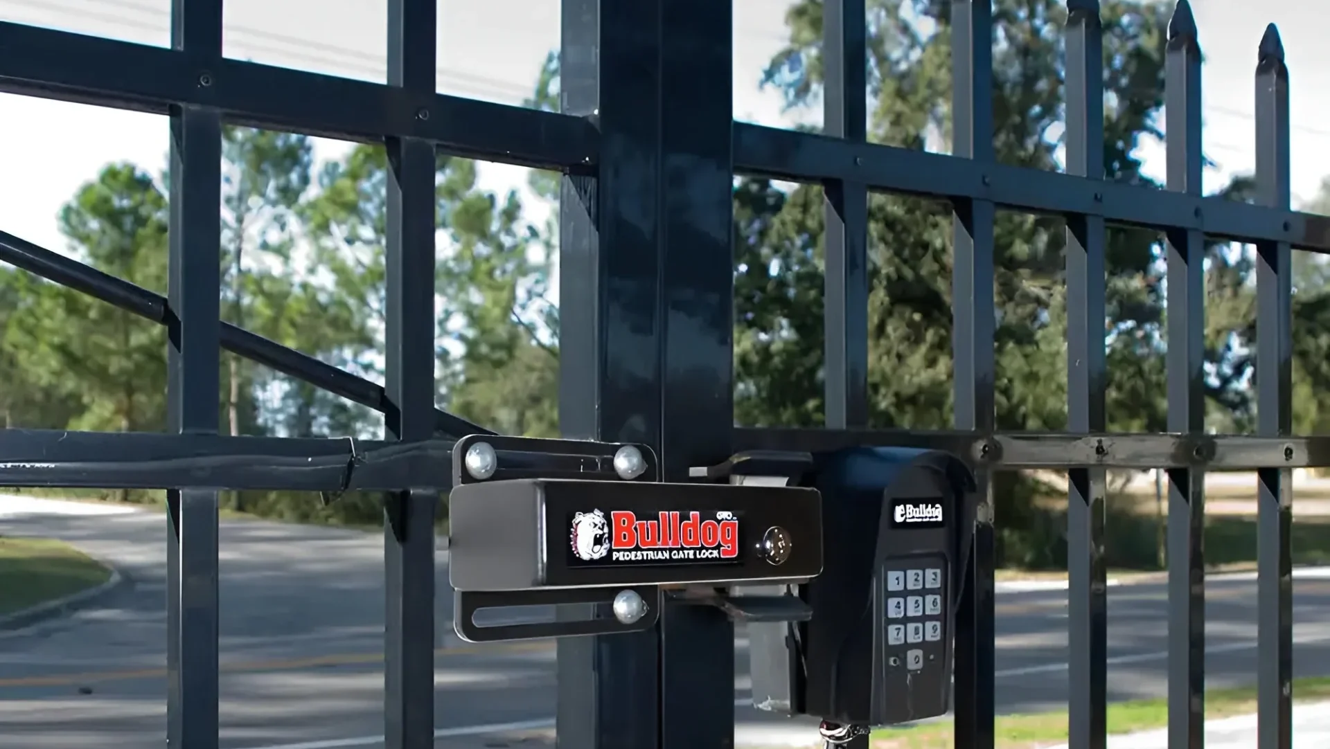 Keypad entry fence pedestrian gate in florida