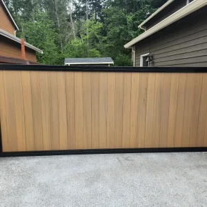 Composite privacy gate installed in a residential home in florida